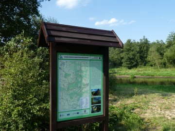 Tablica z mapą i opisem ZPK w Lisowicach, <p>K. Kierniakiewicz</p>